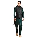 Uri and MacKenzie Men's Silk Blend Kurta Pajama with Designer Ethnic Nehru Jacket/Modi Jacket
