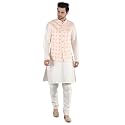 Uri and MacKenzie Men's Silk Blend Kurta Pajama with Designer Ethnic Nehru Jacket/Modi Jacket