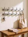 URIM 6 Pin Bathroom Cloth Hooks Steel Dress Pack of 3 Hangers For  Dress