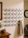 URIM 6 Pin Hook Stainless Steel Bathroom Cloth Hooks Steel Dress Pack of 6 Hangers For  Dress