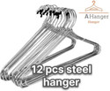 URIM Anny 301 Shirt Hanger 12 Pcs Steel Dress Pack of 12 Hangers For  Dress