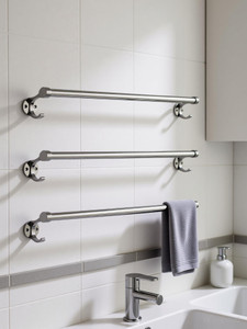 urim stainless steel  aluminum towel holder set 24 inch 3 bar towel rod stainless steel aluminium pack of 3