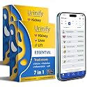[URINIFY Essential] Mobile App Urine Test Strips and at Home UTI Test Strips, Kidney Test kit at Home, Hydration, Keto Test Strips, pH Test Strips, Liver Test, urinalysis Test, Protein, 12 Strips