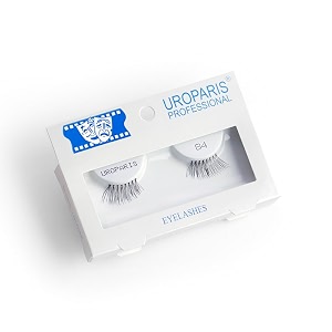 uroparis 84 eyelashes for women  tapered handmade eye lashes  lightweight false lashes with premium virgin hair  invisible band  for glam look amp enhance beauty black - 1 pair