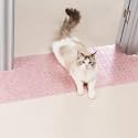 Uross Carpet Protector for Pets - Anti-Scratch Mat for Doorway, Easy to Cut Plastic Scratch Stopper, Cat Guard for Under Door, 3.6FT-Purple
