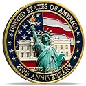 US 250th Anniversary Military Challenge Coin - Commemorative Collectible for Patriotic Celebrations, Gifts, and Historical Memorabilia (Single Coin)