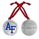 US Air Force Academy Ornament Non-Dated | Hand-Sculpted Christmas Tree Ornament | Intricately Crafted Metal Pewter Alma Mater Inlay
