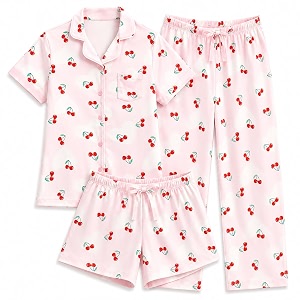 US Angels Girls Pajama Set 3 Piece