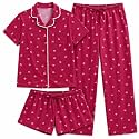 US Angels Girls Pajama Set 3 Piece