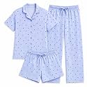 US Angels Girls Pajama Set 3 Piece