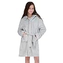 US Angels Plush Robe For Girls- Plush Winter PJ Robe With Pockets, Hoodie & Belt- Ultra-Soft Bathrobe