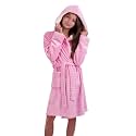 US Angels Plush Robe For Girls- Plush Winter PJ Robe With Pockets, Hoodie &amp; Belt- Ultra-Soft Bathrobe