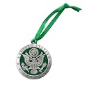US Army Ornament | Hand-Sculpted Christmas Tree Ornament | Intricately Crafted Metal Pewter Alma Mater Inlay Non Dated