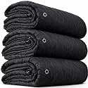 US Cargo Control 96" x 80" Extra Large Sound Dampening Blankets with Grommets (3-Pack), Light Blocking Acoustic Blankets for Wall Hanging and Studios, Machine Washable, 12LBS