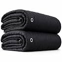 US Cargo Control 96" x 80" Extra Large Sound Dampening Blankets with Grommets (2-Pack), Light Blocking Acoustic Blankets for Wall Hanging and Studios, Machine Washable, 12LBS