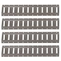 US Cargo Control E Track, Made in USA, 12 Gauge Steel 2 FT Painted E Track Rail (4 Pack) Horizontal ETrack Rails for Trailers, Garages, Cargo Vans, 6,000 Pounds Break Strength Per E-Track Slot