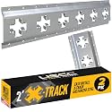 US Cargo Control X Track Rails (2-Pack), 2 FT Galvanized X-Track Rail for Trailers, Pickup Trucks, Garages, and Sheds - Use with E-Track Straps for Vertical and Horizontal Alignment