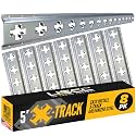 US Cargo Control X Track Rails (8-Pack), 5 FT Galvanized X-Track Rail for Trailers, Pickup Trucks, Garages, and Sheds - Use with E-Track Straps for Vertical and Horizontal Alignment