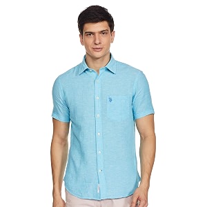 US Polo Association Mens Solid Regular Fit