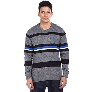US Polo Association Mens Cotton Round Neck