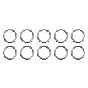 US Stainless 10 Pieces Stainless Steel 316 Round Ring Welded 3/16" x 2 3/8" (5mm x 60mm) Marine Grade