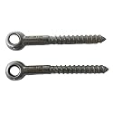 US STAINLESS 2 Pieces Stainless Steel 316 M12 Lag Screw Eye Bolt Forged 12mm x 100mm Marine Grade