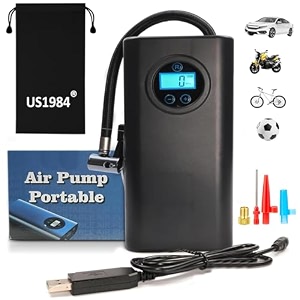 cordless tyre inflator for cars amp bikes rechargeable digital tire pressure auto shut off smart and portable air compressor up to 150 psi air pump for car tire cycle balls inflatables
