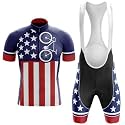 USA Cycling Jersey Men Bike Biking Set American Flag Road Bib Bicycle Shorts Clothing Set