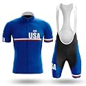 USA Cycling Jersey Men Bike Biking Set American Flag Road Bib Bicycle Shorts Clothing Set