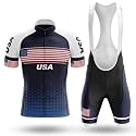 USA Cycling Jersey Men Bike Biking Set American Flag Road Bib Bicycle Shorts Clothing Set