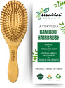Usables ORGANIC Bamboo Hair Brush with Bamboo Bristles Wooden Oval Hair Brush for Men and Women