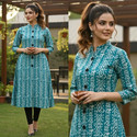 usagi Women Printed A-line Kurta