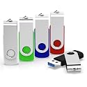 USB 3.0 Flash Drive, 64 GB Flash Drive 3.0 64GB Thumb Drive KEXIN 5 Pack USB Jump Drive Memory Stick Zip Drive, 5 Colors (Black, Blue, Green, White, Red)