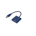USB 3.0 to VGA Adapter External Video Card Mirror Display Extend Display Converter(Blue)