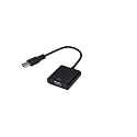 USB 3.0 to VGA Adapter External Video Card Mirror Display Extend Display Converter(Black)