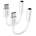Htrenc USB C to 3.5mm Headphone Jack Adapter, 2 Pack