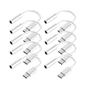 USB C to 3.5mm Headphone Jack Adapter for iPhone17/ iPhone 16/16 Pro/15/15 Pro/Pro Max/Plus, Type C Aux Audio Dongle Cable Cord Compatible with iPad, Samsung Galaxy S23/S23/S22/S21, MacBook（10 Pack）