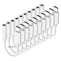 USB C to 3.5mm Headphone Jack Adapter for iPhone17/ iPhone 16/16 Pro/15/15 Pro/Pro Max/Plus, Type C Aux Audio Dongle Cable Cord Compatible with iPad, Samsung Galaxy S23/S22/S21, MacBook（500 Pack）