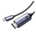 USB C To 4K 8K HDMI-compatible Cable 8K/60Hz 4K/120Hz Compatible For MacBook Pro/iMac/IPad Pro， Compatible For Samsung Galaxy， To HDMI 2.1(Metal Grey 8K,1.5m)
