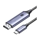 USB C To 4K 8K HDMI-compatible Cable 8K/60Hz 4K/120Hz Compatible For MacBook Pro/iMac/IPad Pro， Compatible For Samsung Galaxy， To HDMI 2.1(Metal Grey 8K,3m)
