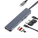 USB C Adapter 4K HDMI/VGA/Type C PD/RJ45/ SD/TF Card Reader(7-in-1 HDMI)