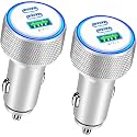 2Pack 67W USB C Car Charger, Rombica 3-Port Car Phone Charger Fast Charging