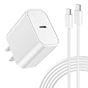 iPhone 17 16 15 Fast Charger, 25W USB C Wall Charger Block with 60W 6 FT USBC Cable for iPhone 17/17 Pro/17 Pro max/Air/16 15 Pro Max Plus, iPad, Samsung, 25 Watt Type C Charging Block and Long Cord
