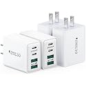 USB C Charger Block, 4-Pack 40W 4 Ports Fast Charging Block Dual PD Power Adapter +QC 3.0 Wall Charger Plug Multiport Type C Cubes Box for iPhone 16 15 14 13 12 11 Pro Max Plus, iPad, Samsung
