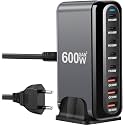 USB C Charger Block, 8 Port GaN3 Fast Charging Station Compatible with Laptop,1pad, 1Phone 16/15/14/13 /12 Pro Max Fast Charger Pixel Note Mac/Book Pro/Air USB C Charger for Android (YMX-908)