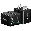 USB C Charging Block, 4-Pack 40W 4 Ports USBC Fast Charger Block Dual PD Power Adapter +QC 3.0 USB Wall Plug Multiport Type C Charger Cubes Box for iPhone 16 15 14 13 12 11 Pro Max Plus, iPad,Samsung