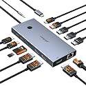 Docking Station 3 Monitors, 15-in-1 Laptop Docking Station for Dell Lenovo