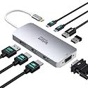 USB C Docking Station Dual HDMI Monitor Adapter Selore USB C Hub 4 Monitors