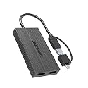 USB 3.0 to Dual HDMI Video Graphics Adapter,4K@30Hz and 1080P@60Hz External Video Card Adapter,Support Windows,Mac, Chrome OS, Android 7.1 Above