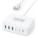 USB C Fast Charger Block, 150W Max 6-Port USB Charging Station Hub Cube
